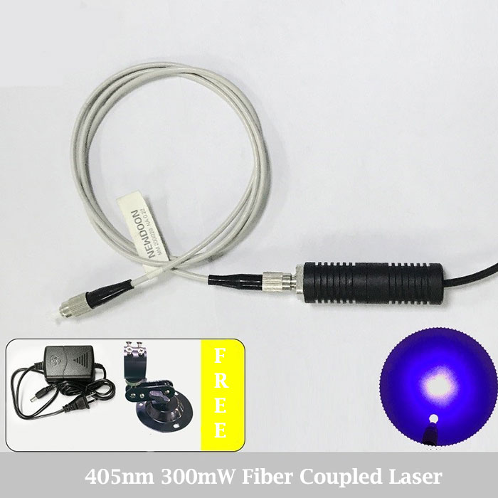405nm 300mW 蓝色 光纤耦合激光器 尾纤激光二极管模组